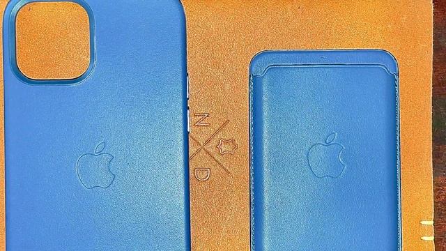 Apple leather Baltic blue cover for iphone12 pro, leather cover for iphone12 pro, MagSafe cover смотреть онлайн