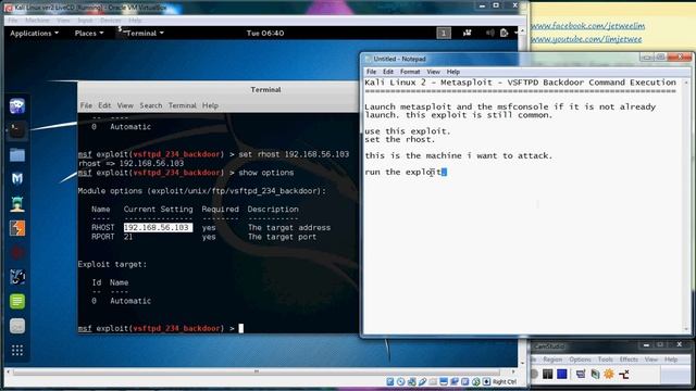 Kali Linux - Metasploit Framework - Vsftpd Backdoor Command Execution смотреть онлайн