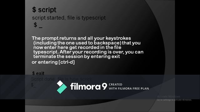 script : recording your own session in UNIX смотреть онлайн