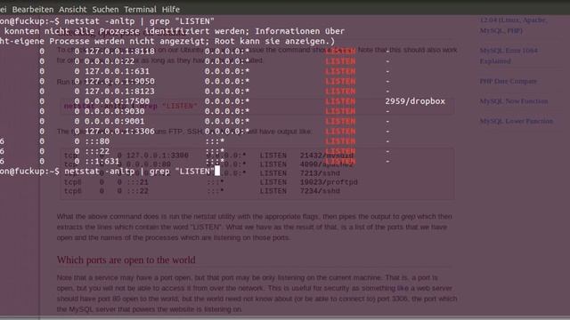 How to listen open ports on Ubuntu смотреть онлайн