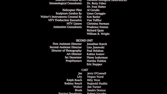 Joe's Apartment end credits (1996) смотреть онлайн