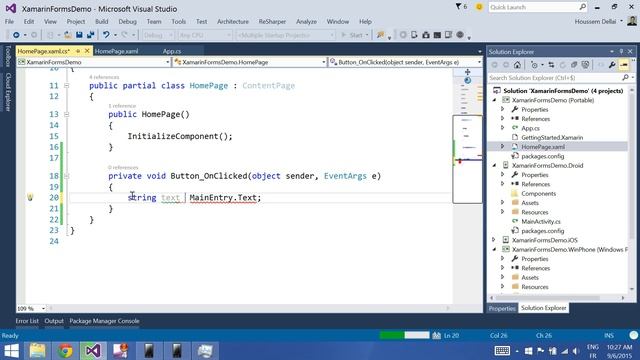 Xamarin Forms with Visual Studio Part 2 [Label, Button, Entry] смотреть онлайн