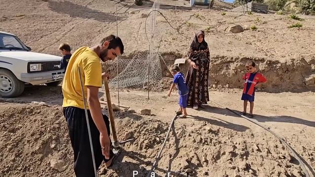 Life In The Villag🏘🧔Babak's Happiness From Smoothing The Road To The Village House