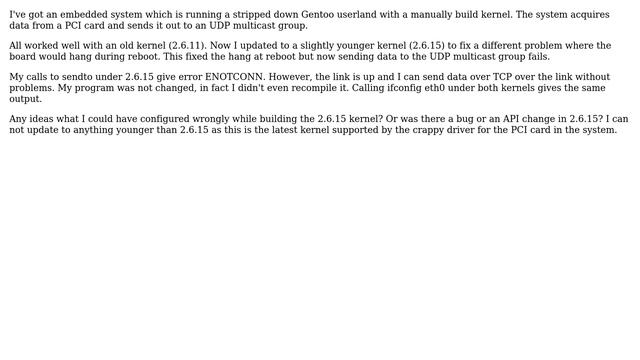 Unix & Linux: UDP multicasting broken after kernel update (2 Solutions!!) смотреть онлайн
