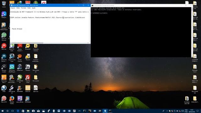 Ativando NetFramWork 3.5 via CMD com CD ou ISO do Windows смотреть онлайн