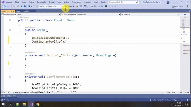 C#, o controle ToolTip. C Sharp Windows Forms Visual Studio 2019 смотреть онлайн