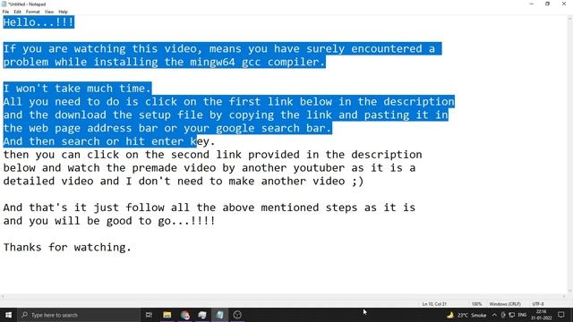 How to download MinGW64 gcc compiler for windows 10 without rar file 2022 method смотреть онлайн
