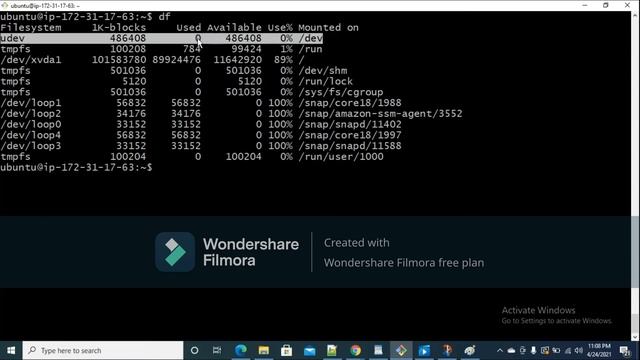 df command in linux смотреть онлайн