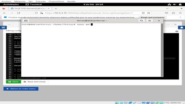 FTP en Debian con WEBMIN смотреть онлайн