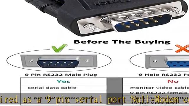 DTech DB9 RS232 Serial Cable Male to Male Null Modem Cord Full Handshaking 7 Wire Crossover for Dat смотреть онлайн