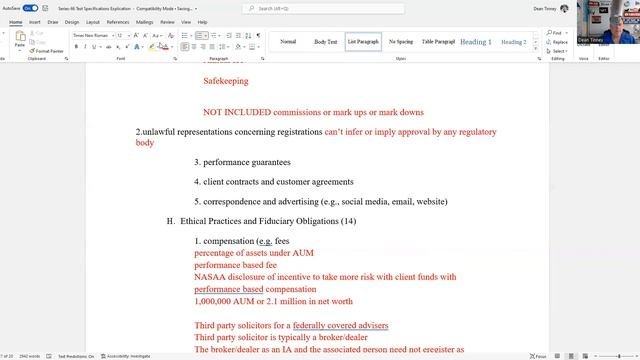 Series 66 Exam Test Specifications EXPLICATION. Section G Communications w/ Clients. 11 Questions смотреть онлайн