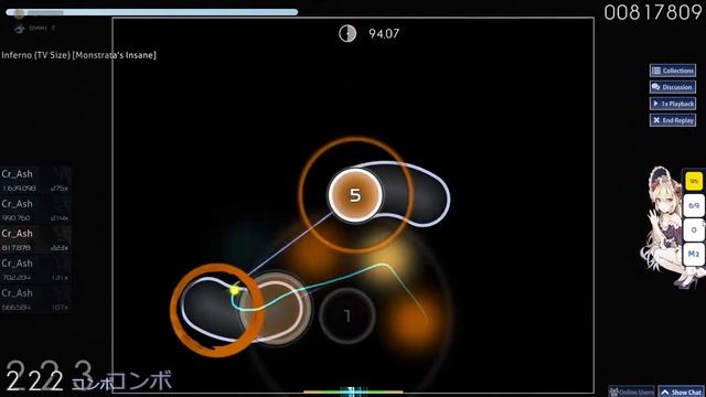 [osu!] Mrs. GREEN APPLE - Inferno(TV Size) смотреть онлайн