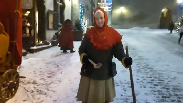 Tallinn sightseeing - winter evening with snow Jan 2018 смотреть онлайн