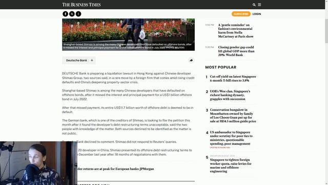 Новый иск о начале процедуры банкротства китайской компании застройщика