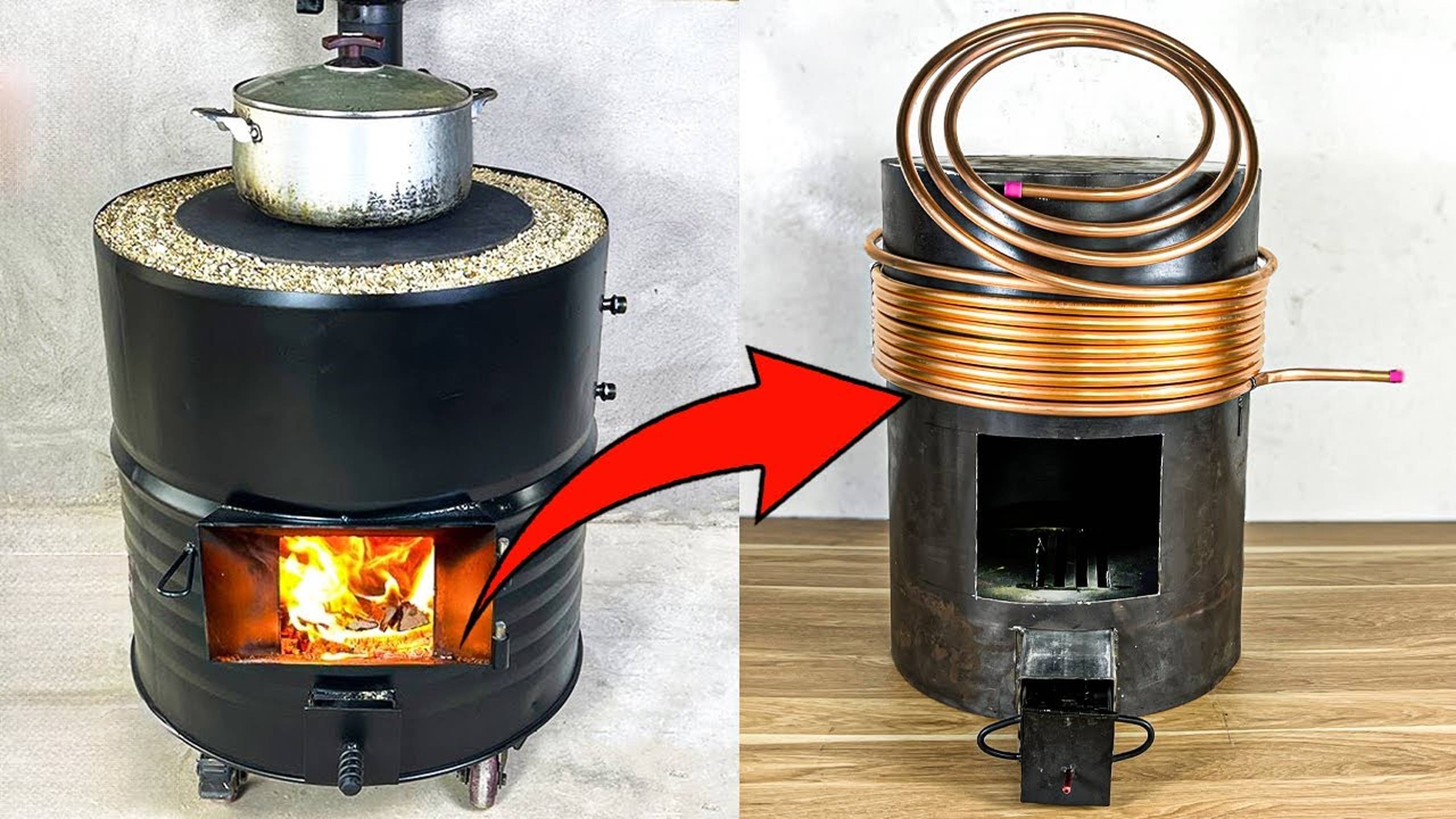 Как Смастерить отопительную печь для своего гаража ! Отлично подходит для зимовке в 2025 году )