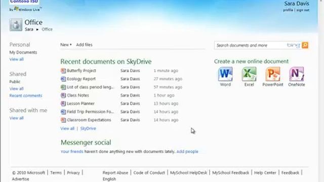 Microsoft Live@edu SkyDrive video 1 SkyDrive Basics wmv смотреть онлайн