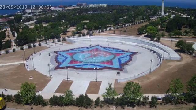 Парк Победы. Строительство фонтана..28 мая 2019 года