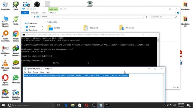 How to enable Net Framwork 3.5 offline of windows 7, 8, 10 2019 смотреть онлайн