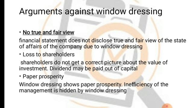 S. Y. B. Com. l argument against window dressing l auditing смотреть онлайн