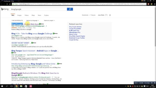 Windows 10 Search (Cortana) - Use Google instead of Bing смотреть онлайн