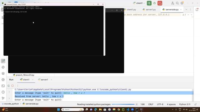 PART1:: SOCKET PROGRAMMING , CONNECTION ORIENTED , SERVER SIDE, WITH LOOPBACK ADDRESS IN PYTHON смотреть онлайн