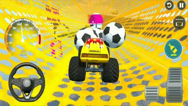 Monster Truck Mega Ramp Car Stunt - Car Racing Truck Simulator Android Gameplay смотреть онлайн