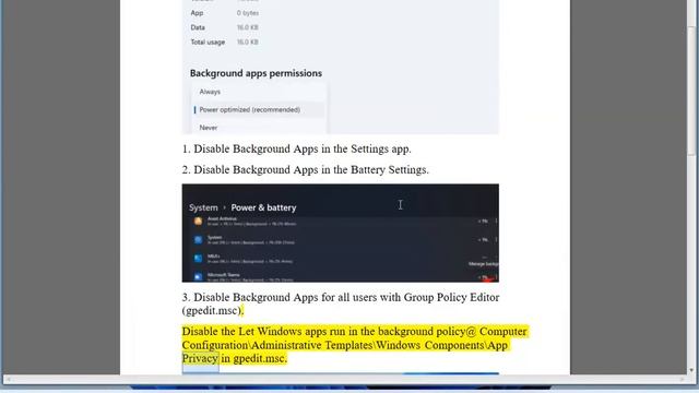 Disable Background Apps in Windows 11 смотреть онлайн