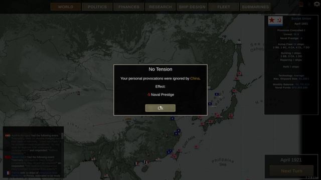 Сила Советского Союза в Ultimate Admiral Dreadnoughts! Кампания, часть 2.