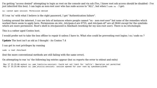 su: cannot open session: Permission denied смотреть онлайн