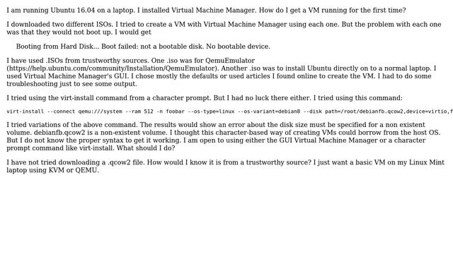 Unix & Linux: How do I get a VM running for the first time on Linux Mint / Ubuntu? смотреть онлайн