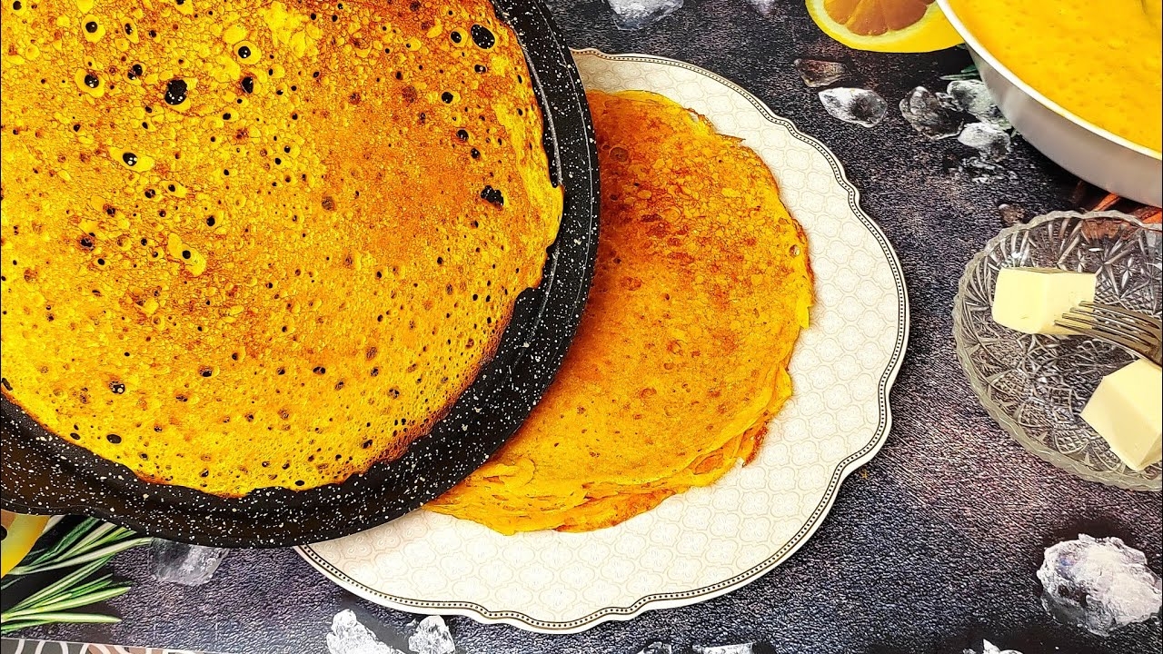 ВКУСНЕЕ БЛИНОВ Я НЕ ЕЛА!!! БЛИНЫ СОЛНЕЧНЫЕ ИЗ ТЫКВЫ!! смотреть онлайн