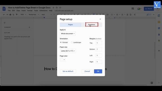 How to Insert and Delete Page Break in Google Docs смотреть онлайн