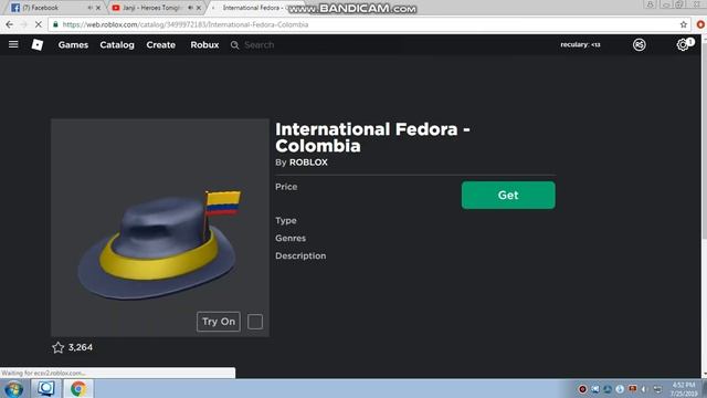 [FREE HATS] International Fedora - Colombia Roblox 2019 смотреть онлайн