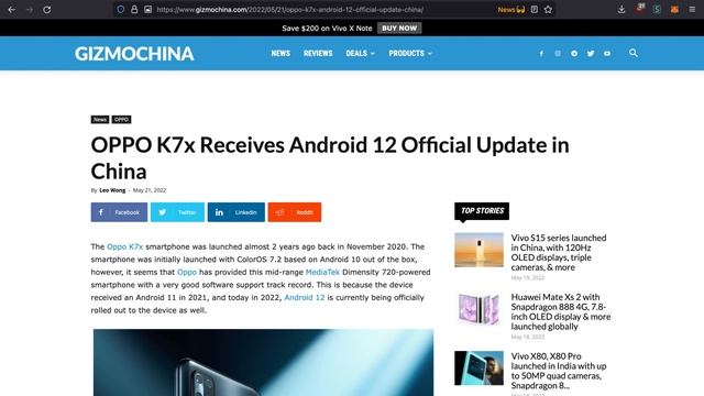Oppo K7x Is Getting An Update To Android 12 In China смотреть онлайн