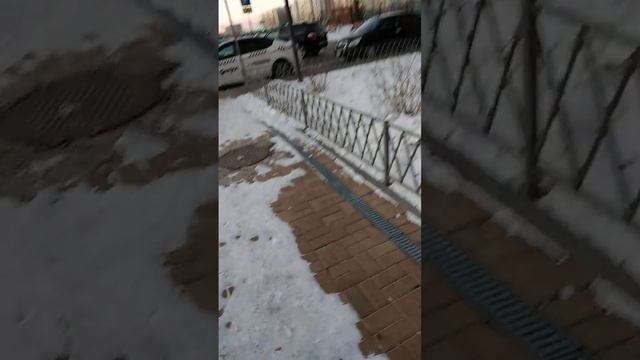 астана#Раннее утро, иду пешком через ЖК Nova siti в сторону Главной мечети мимо 88-го лицея. смотреть онлайн