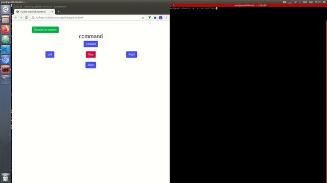 roslibjs tutorial #2 -- using joystick from website to control the move of turtle смотреть онлайн