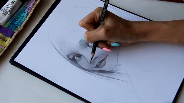 Portrait drawing - Anna Pavaga. Портрет карандашом - модель Анна Павага смотреть онлайн