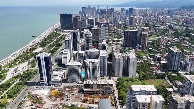 Новый Батуми с высоты 2024. Жилые комплексы и новостройки. смотреть онлайн