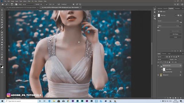 Photoshop cc Tutorial; How to Make Awesome Dark Cyan Color Grading #Photoshop смотреть онлайн
