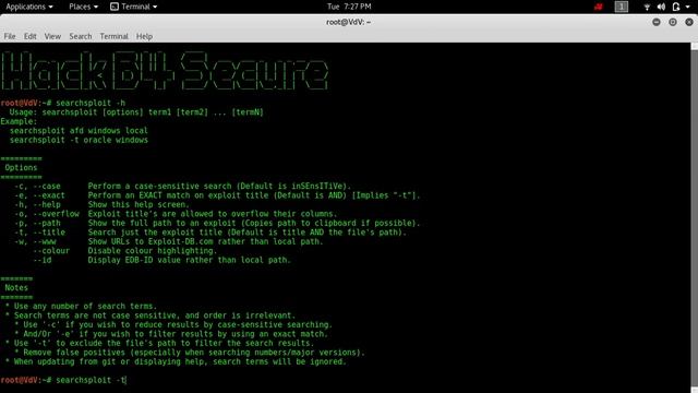 Kali Linux Tools -- Information gathering -- searchspolit tool смотреть онлайн