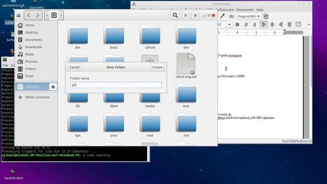 Dual boot Phoenix (android) with ubuntu (linux) no partitions смотреть онлайн
