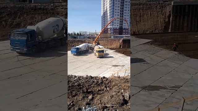 заливка подушки #новосибирск #стройка смотреть онлайн