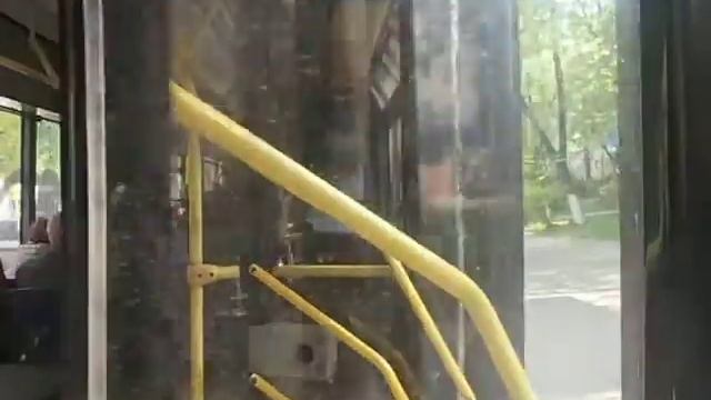 Троллейбус ЛАЗ Е301 2609 вид из салона смотреть онлайн