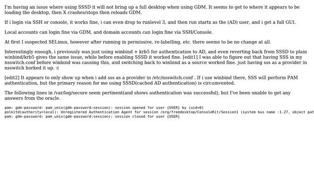 DevOps & SysAdmins: CentOS 6.4 SSSD + GDM problems смотреть онлайн