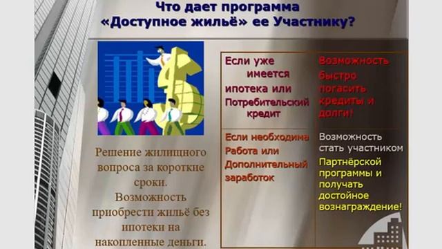 Запись на участие в программе 'ДОСТУПНОЕ ЖИЛЬЁ'