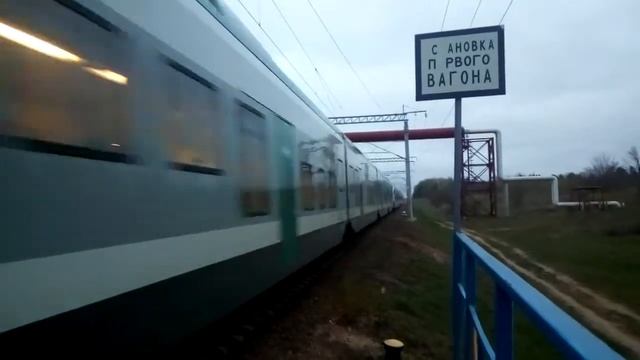 Сдвоеный ЭПМ пролетает на Гомель 135 км/ч смотреть онлайн