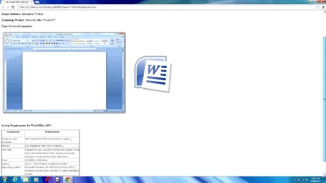 Exam 77-601 Microsoft Office Word 2007 Introduction смотреть онлайн