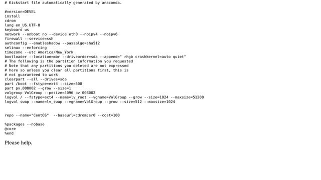 PyCURL couldn't resolve "cdrom:sr0" during CentOS 6.2 kickstart installation смотреть онлайн