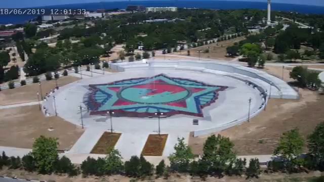 Парк Победы. Строительство фонтана..18 июня 2019 года