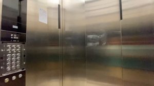 (57 этажей!) Скоростные лифты KONE Polaris MiniSpace 2020 г. @ ЖК D1, Москва Россия.